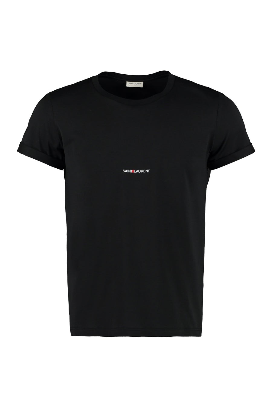 Saint Laurent Logo Cotton T-Shirt Black T-shirts