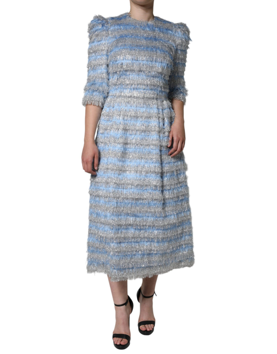 Dolce & Gabbana 57% Polyester 28% Silk 15% Nylon dress in blue