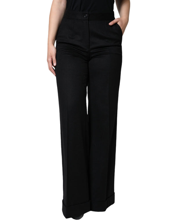 Dolce & Gabbana 100% cashmere trousers in black