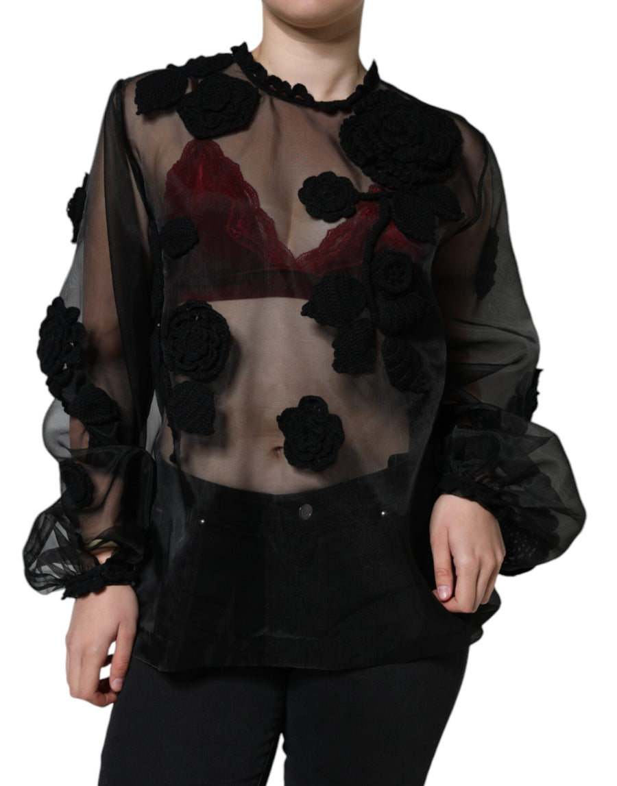 Dolce & Gabbana 90% Nylon blouse in black