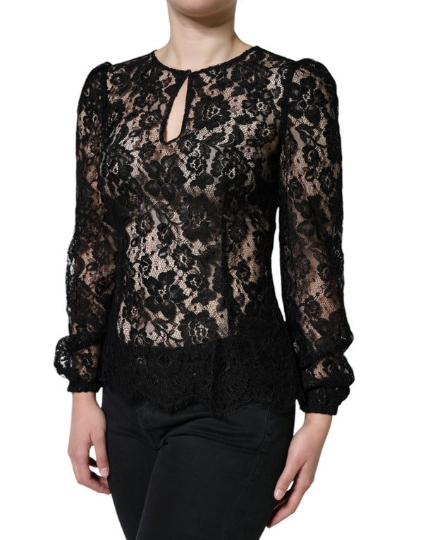 Dolce & Gabbana 75% Viscose 25% Nylon blouse in black