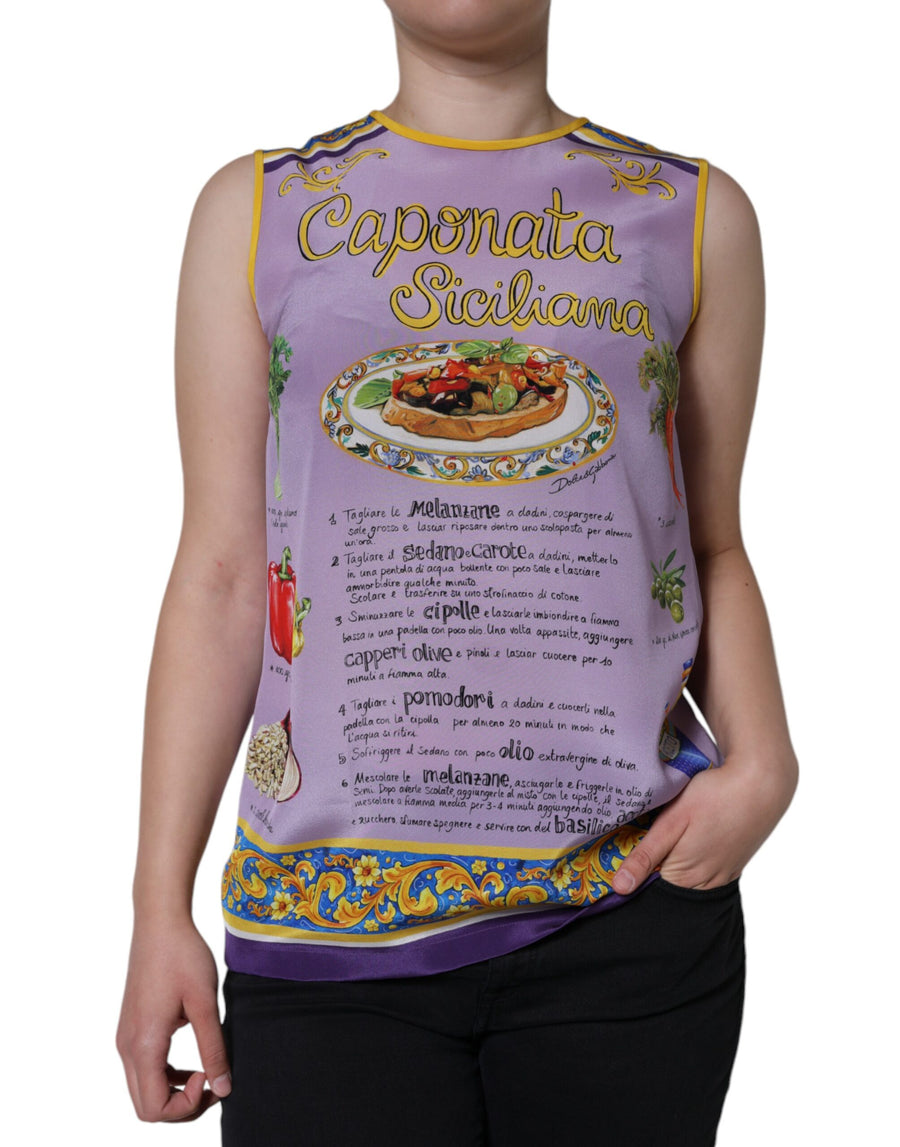 Dolce & Gabbana 100% Silk tank top in purple