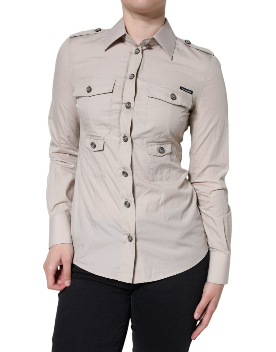 Dolce & Gabbana 100% Cotton shirt in beige