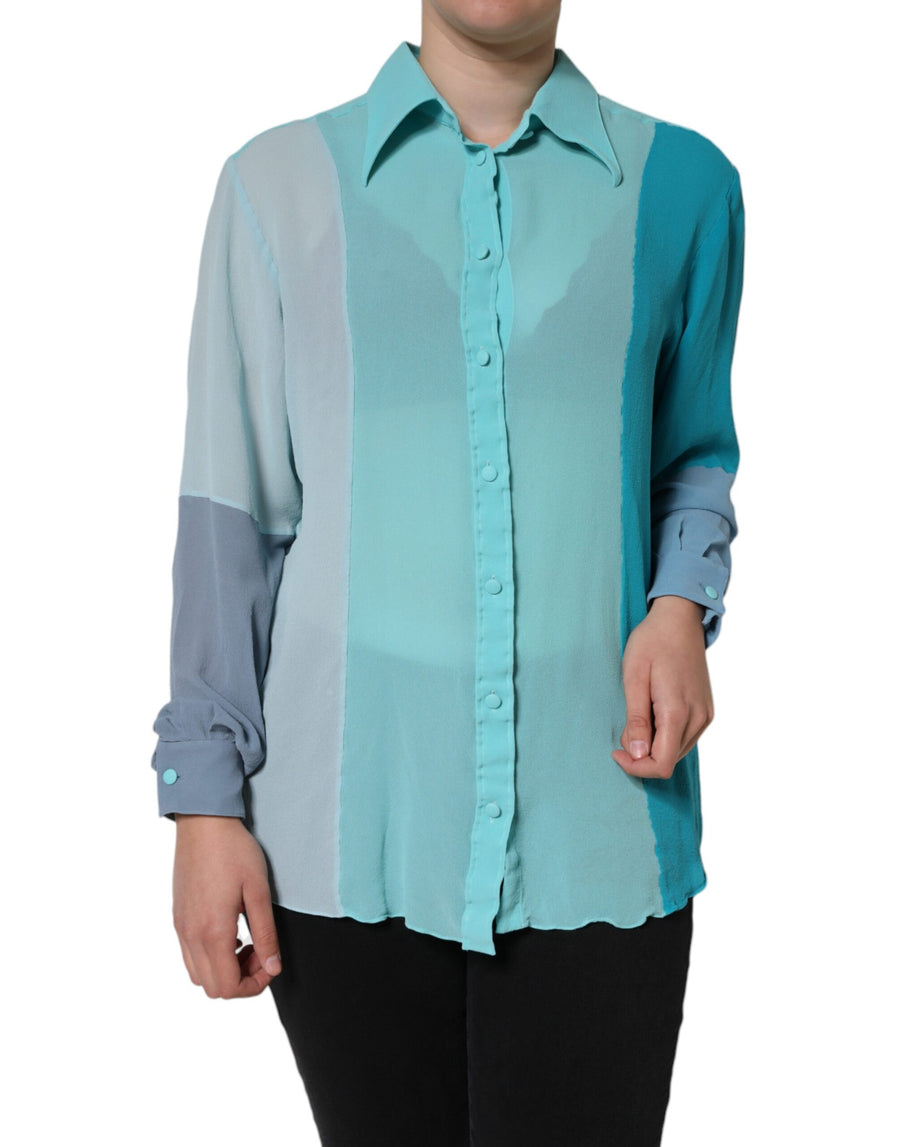 Dolce & Gabbana 100% Silk blouse in blue