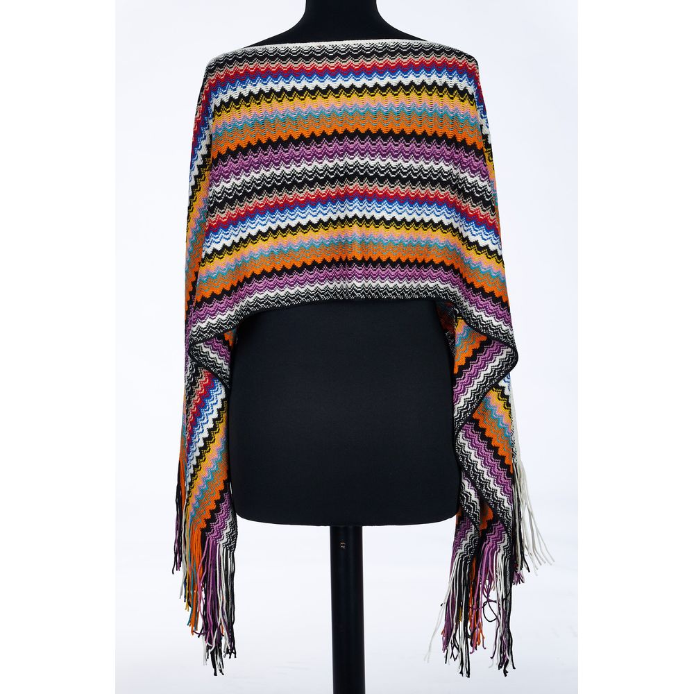 Missoni Wool poncho in multicolor — view 2