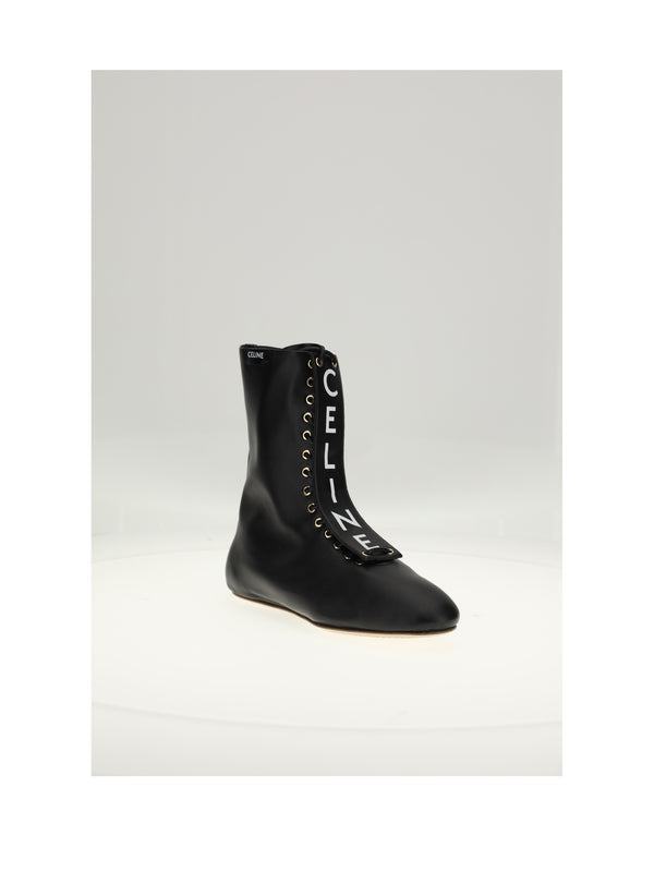 Lace-Up Boot 05 Black Upper: Lambskin (ovis Aries)