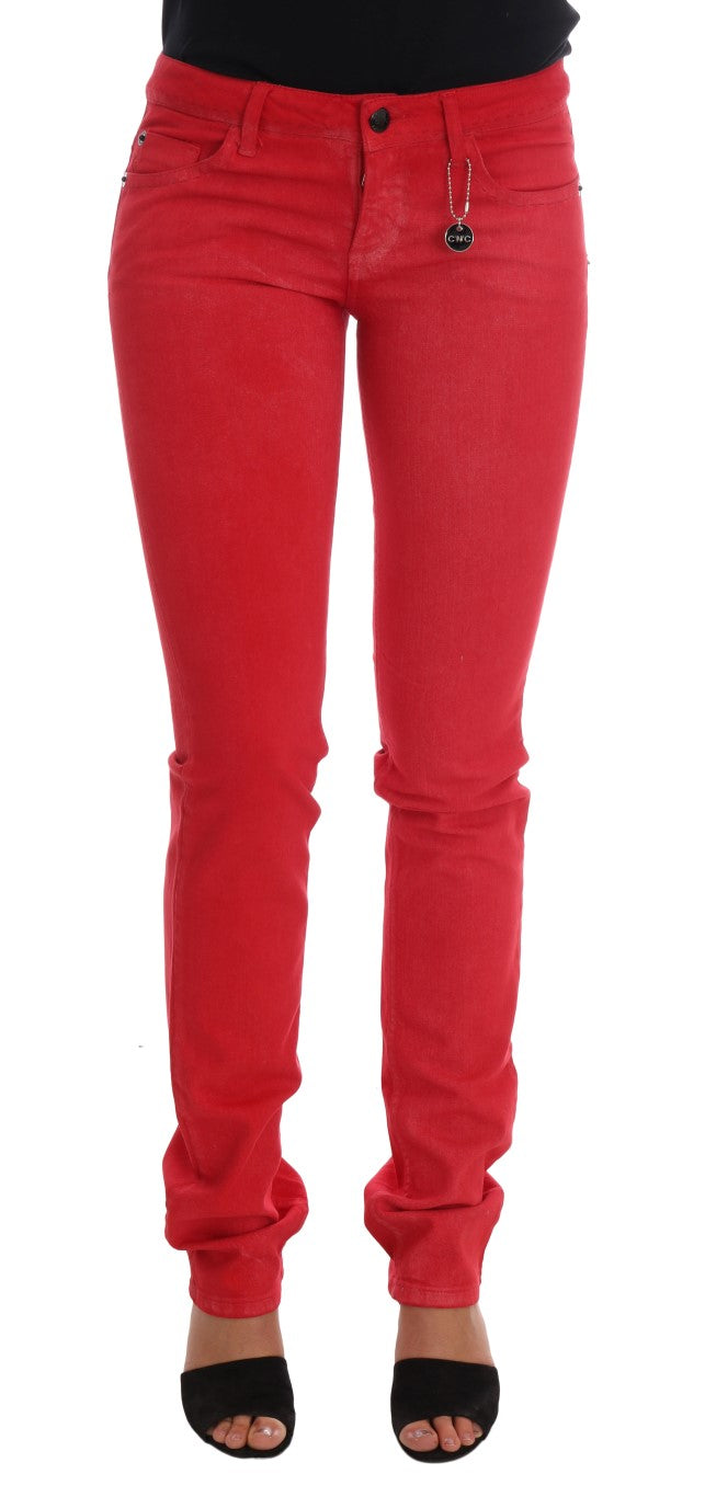Costume National 98% Cotton jeans in red