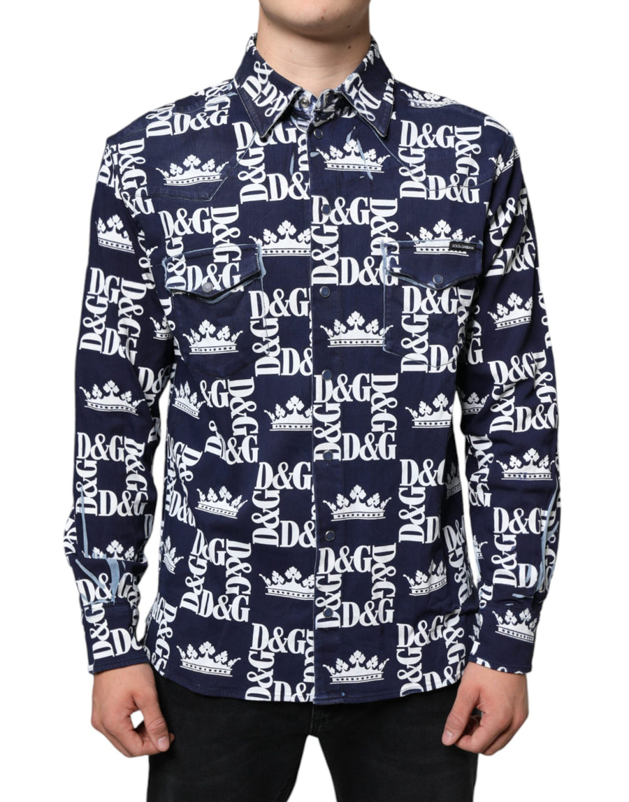 Dolce & Gabbana 98% Cotton shirt in navy