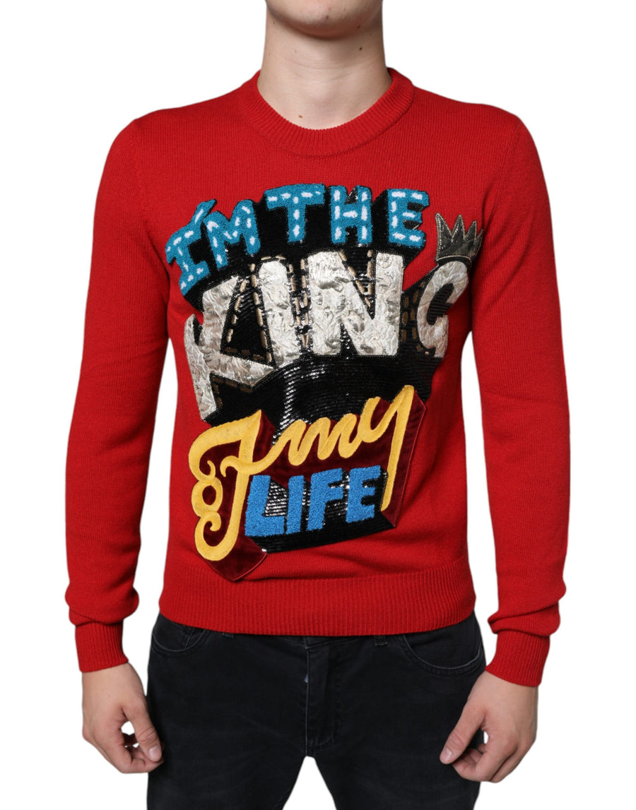 Dolce & Gabbana 100% Virgin Wool sweater in red