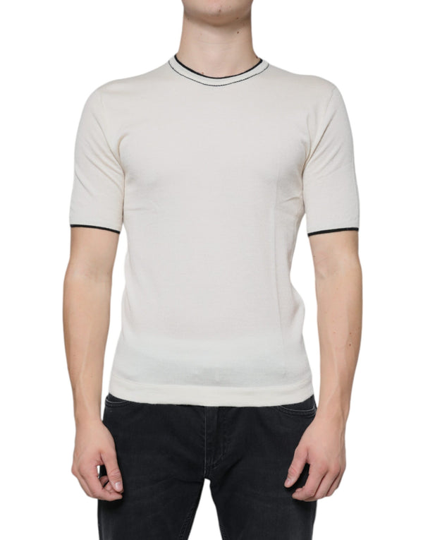 Dolce & Gabbana 100% cashmere t-shirt in white