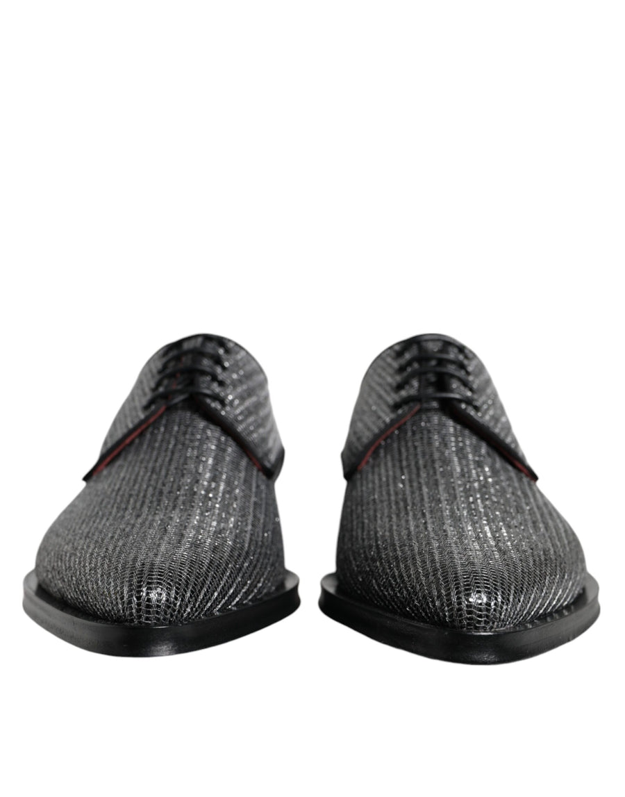 Silver Polyurethane Derby Formal Dress Shoes Black |