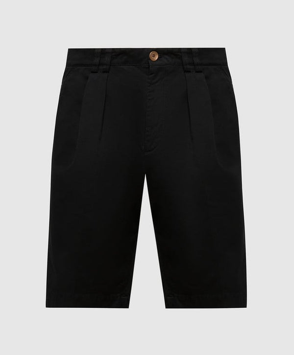 Brunello Cucinelli Mens Black Tailored Cotton Shorts