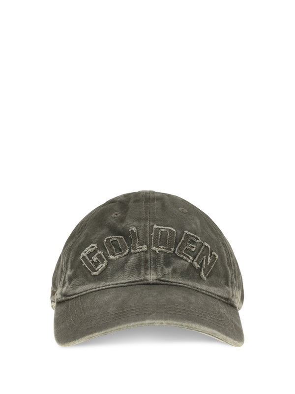 Golden Goose GUP02837P002734 100% Cotton baseball cap in gray