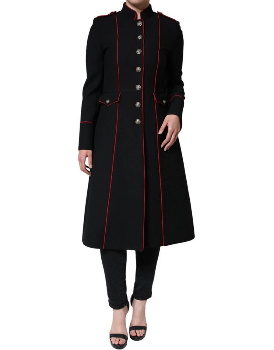 Dolce & Gabbana 95% Virgin Wool coat in black