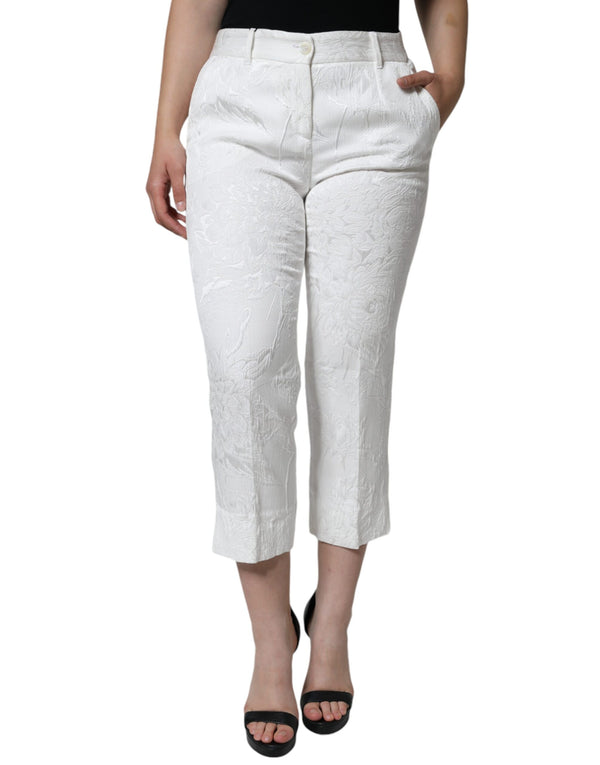 Dolce & Gabbana 50% Cotton 49% Viscose 1% Elastane trousers in white