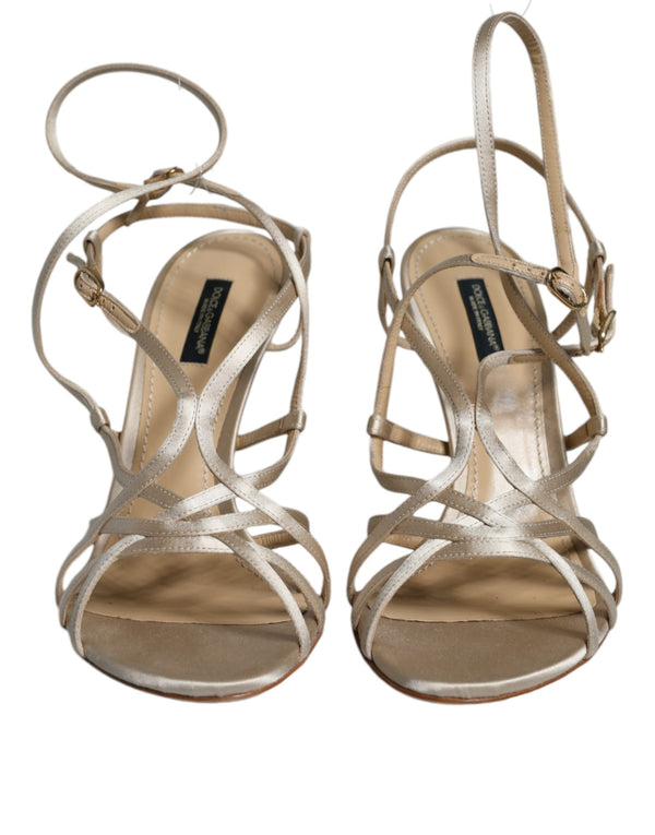Dolce & Gabbana 68% Viscose 32% Silk stiletto heel in beige