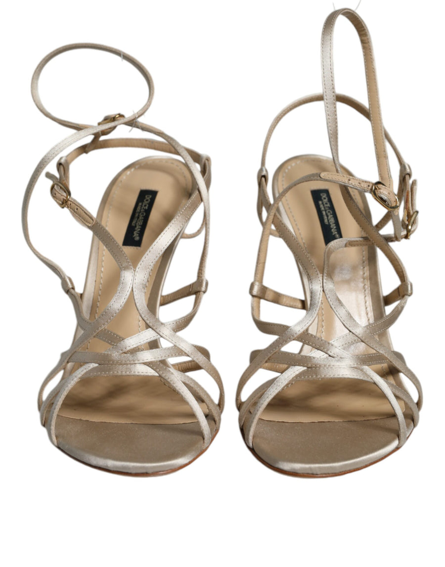 Dolce & Gabbana 68% Viscose 32% Silk stiletto heel in beige
