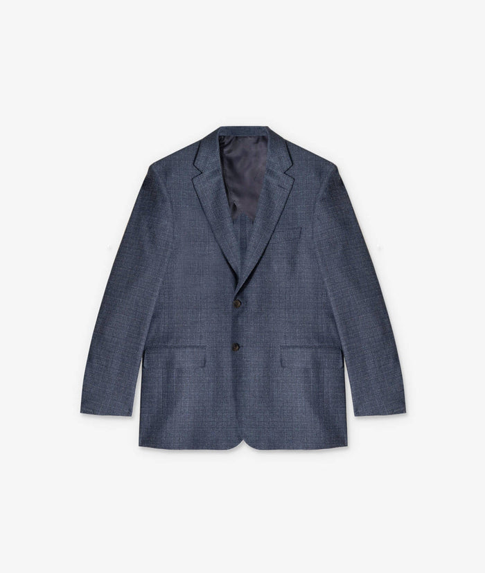 Single-Breasted Wool And Cashmere Jacket Roma Blue Double Breasted Man