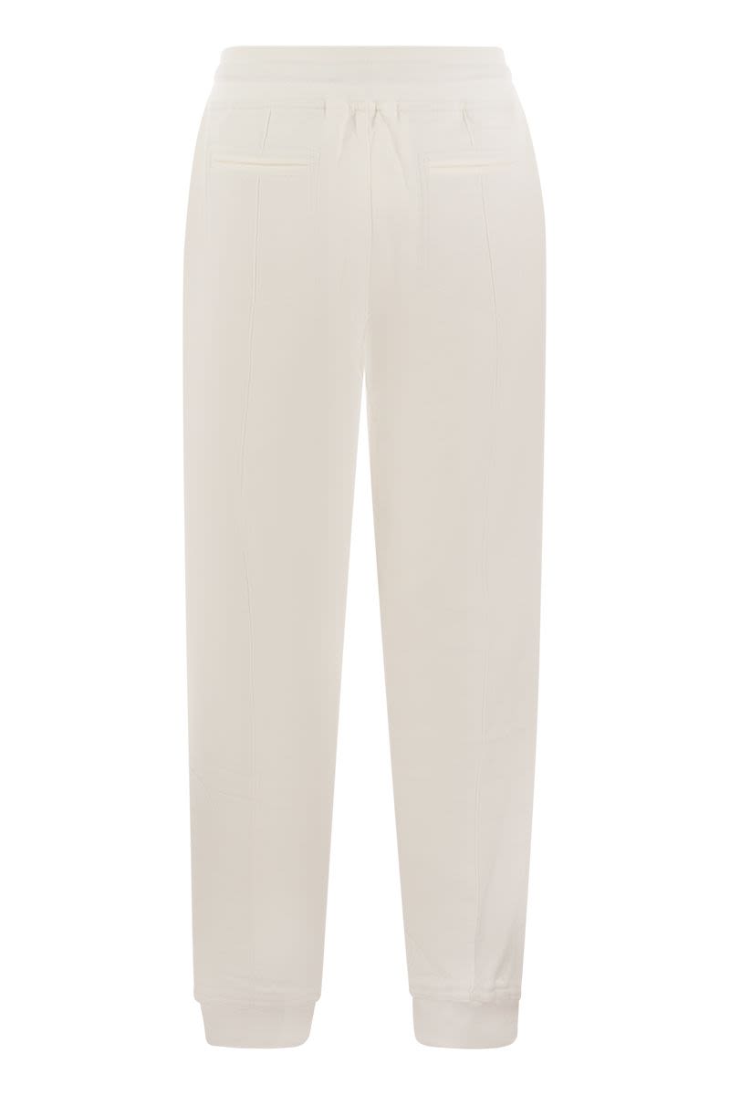 Brunello Cucinelli Mens Off White Cotton Jogger Pants