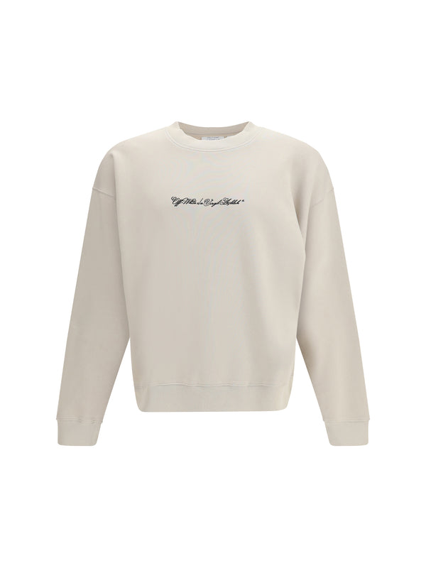 Off-White 100% Cotton sweatshirt in beige