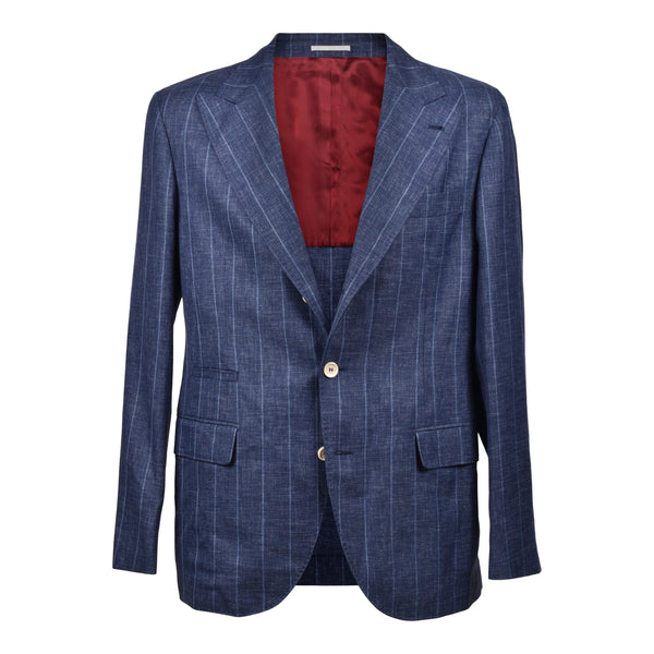 Brunello Cucinelli Mens Blue Virgin Wool Suit