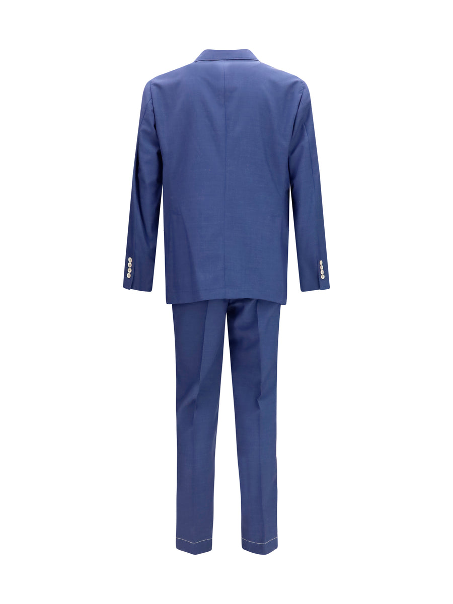 Suit Single-Breasted Peak Lapels Royal Fleece Wool (ovis Aries) Suits