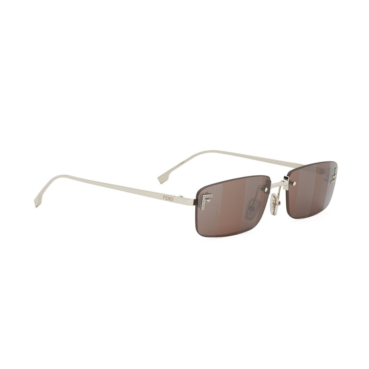 Fendi First Crystal Gold Metallo Sunglasses
