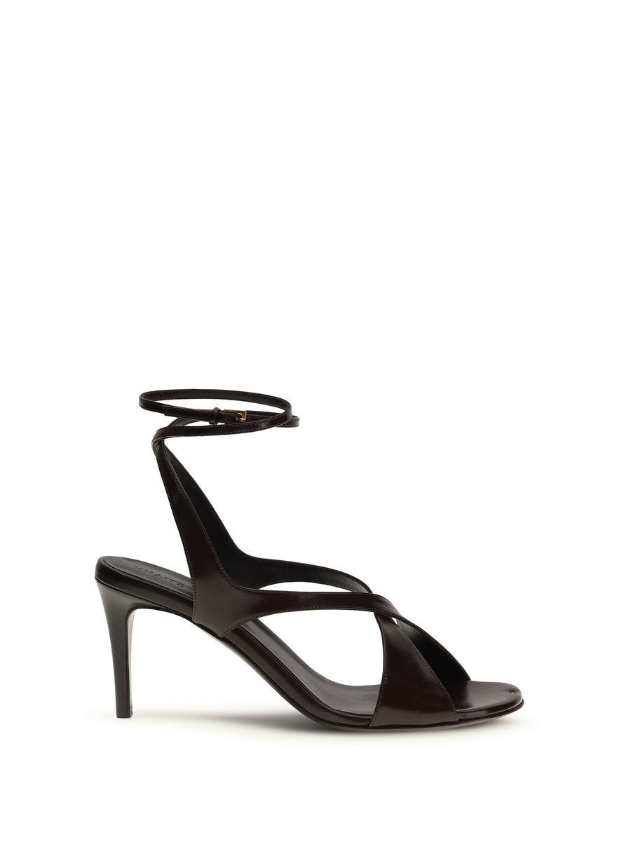 Sandals Liria Dark Brown Calf Leather