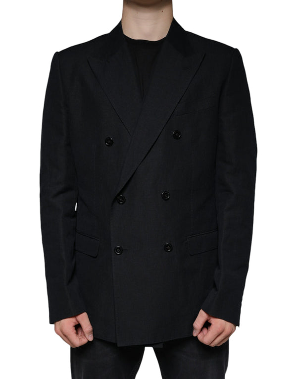 Dolce & Gabbana 51% Linen 49% Cotton blazer in black