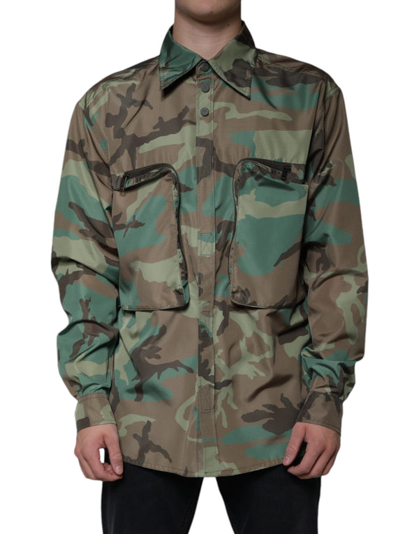 Dolce & Gabbana 90% Polyester 10% Nylon shirt in green
