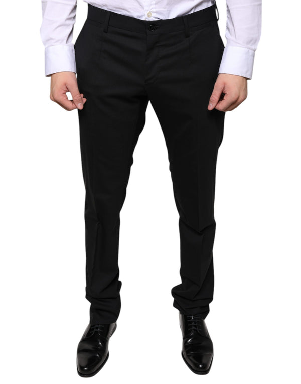 Dolce & Gabbana 97% Virgin Wool trousers in black