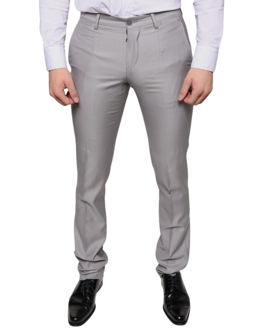 Dolce & Gabbana 82% Virgin Wool 18% Silk trousers in gray