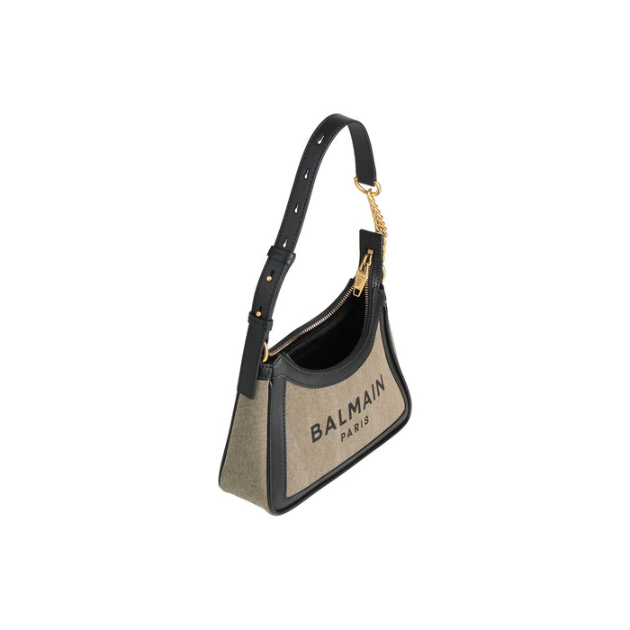 Balmain B-Army Shoulder Bag Green Cotton