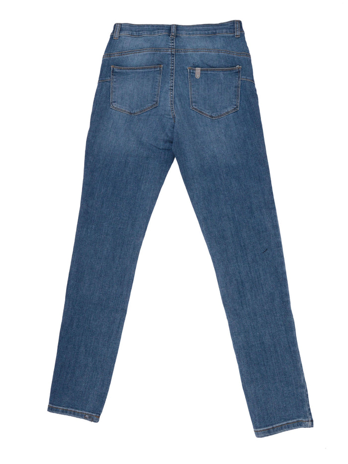 Pants Blue Cotton Elastane