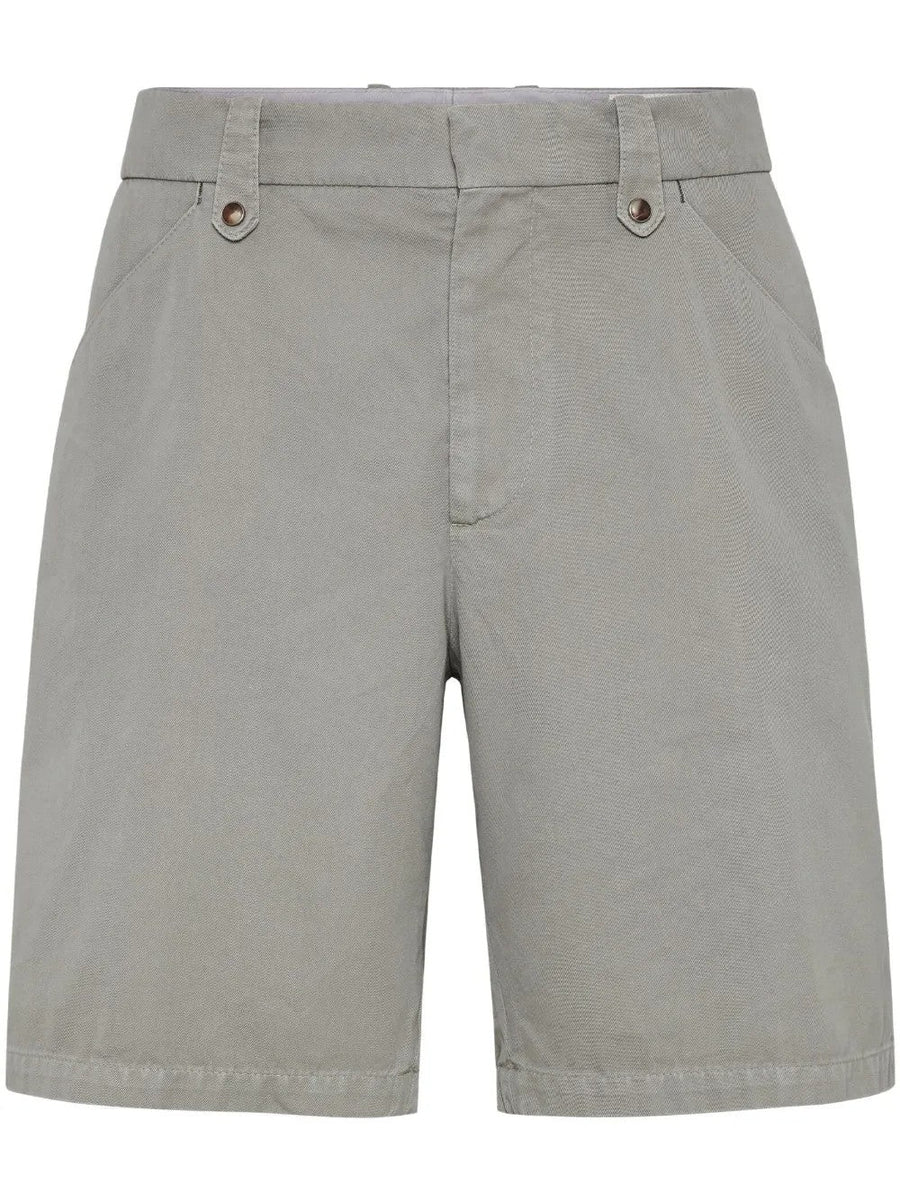 Brunello Cucinelli Mens Light Grey Tailored Shorts One Color