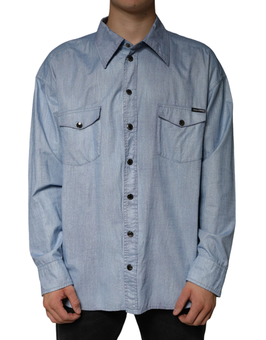 Dolce & Gabbana 70% Cotton 28% Polyester 2% Elastane shirt in blue