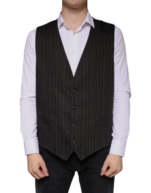 Dolce & Gabbana 80% Cotton 20% Viscose vest in black