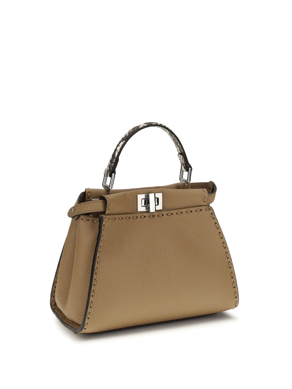 Handbag Peekaboo Mini Cappuccino-Roccia Cappuccino/roccia Calf Leather Shoulder Bags