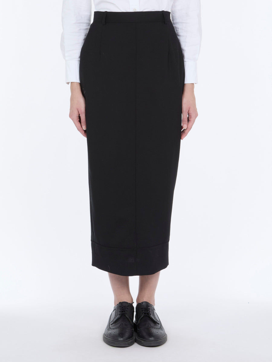 Thom Browne Wool (hopsack) skirt in black