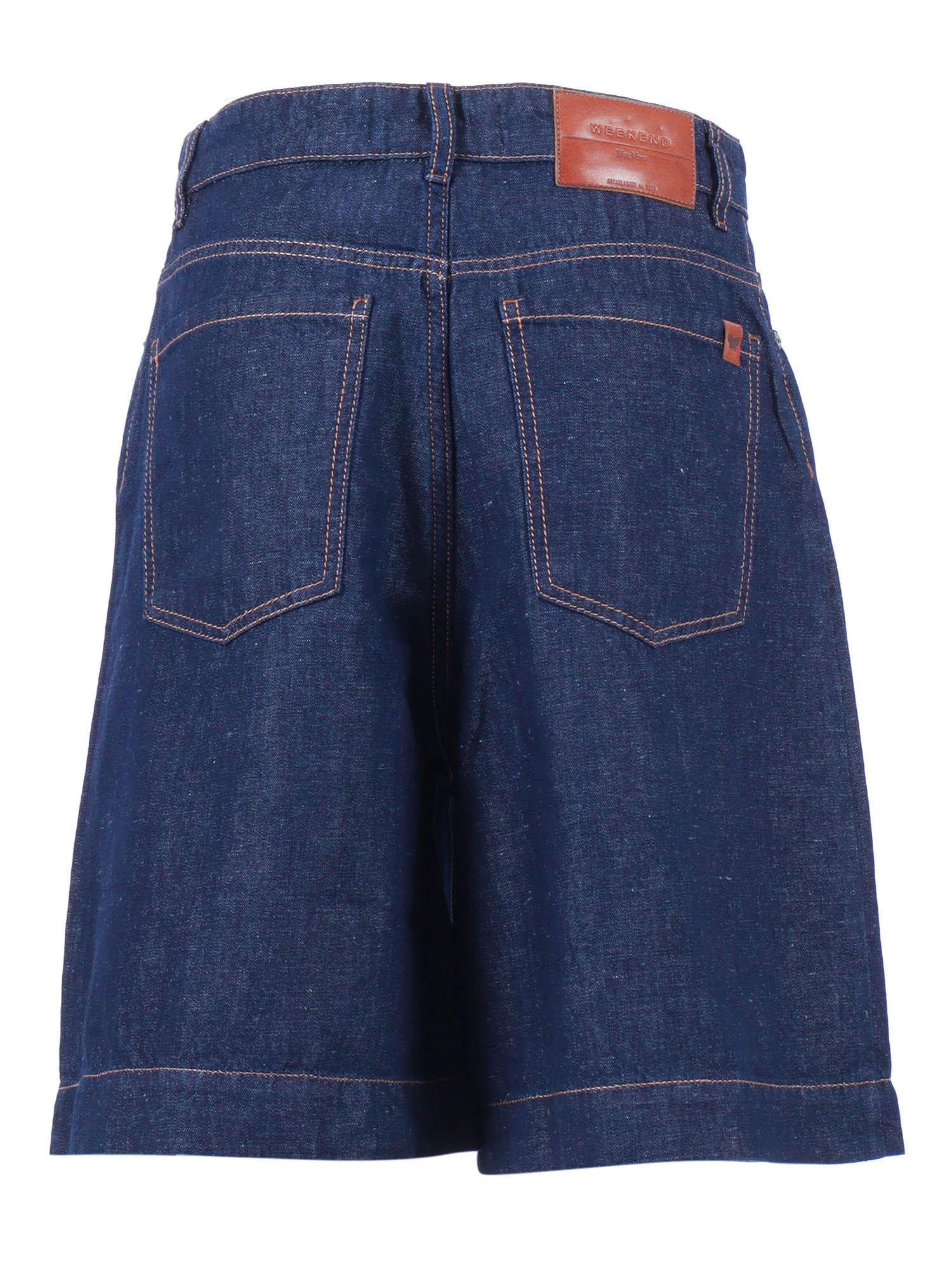 SHORTS Blue Cotton Linen