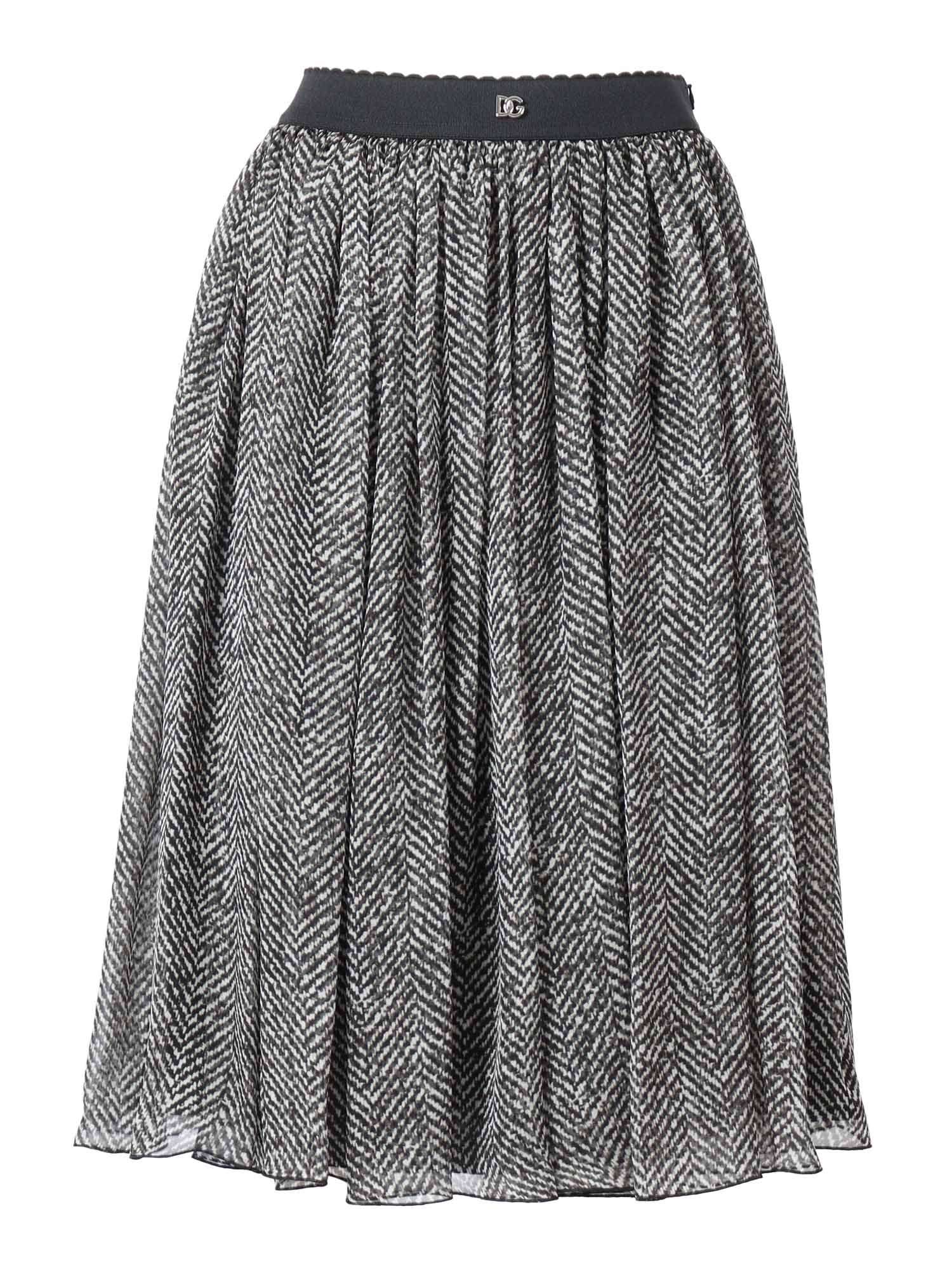 Skirt Grey Silk Lining