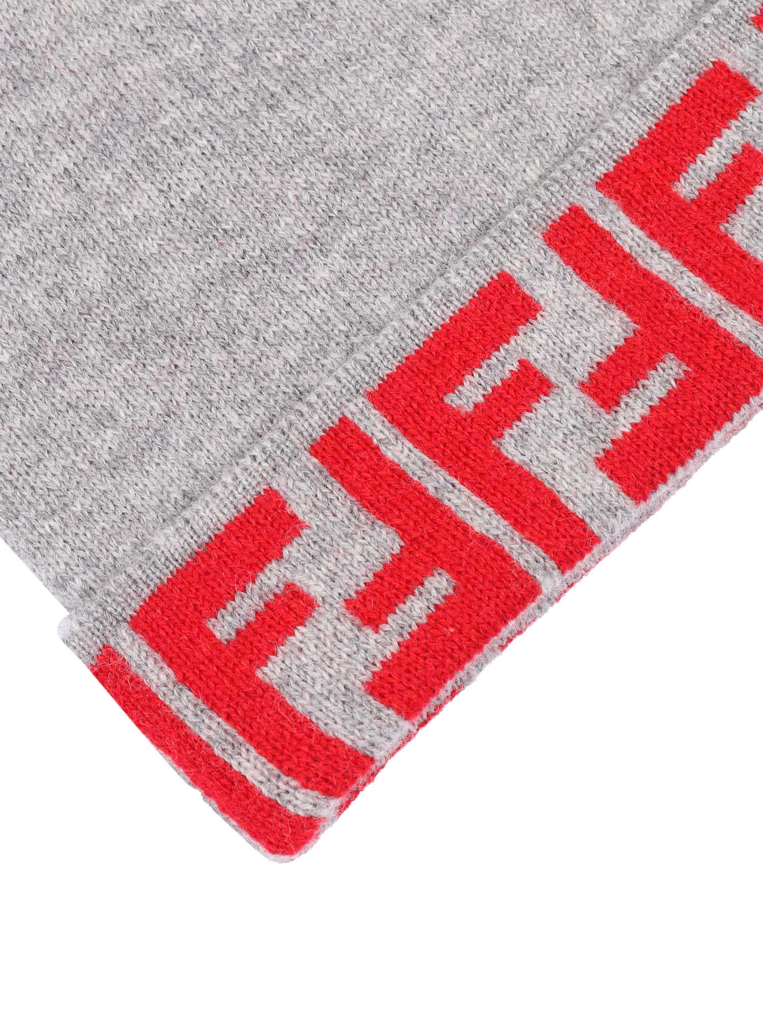 Reversible Beanie Grey Wool Cashmere Polyamide Hat