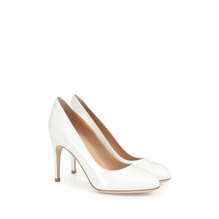 Sergio Rossi Madame 090 Leather Pumps White Calf