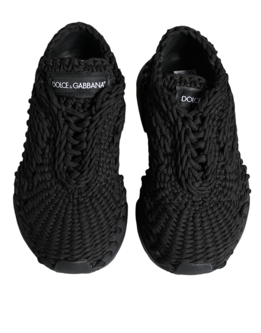 Dolce & Gabbana Knitted fabric sneakers in black