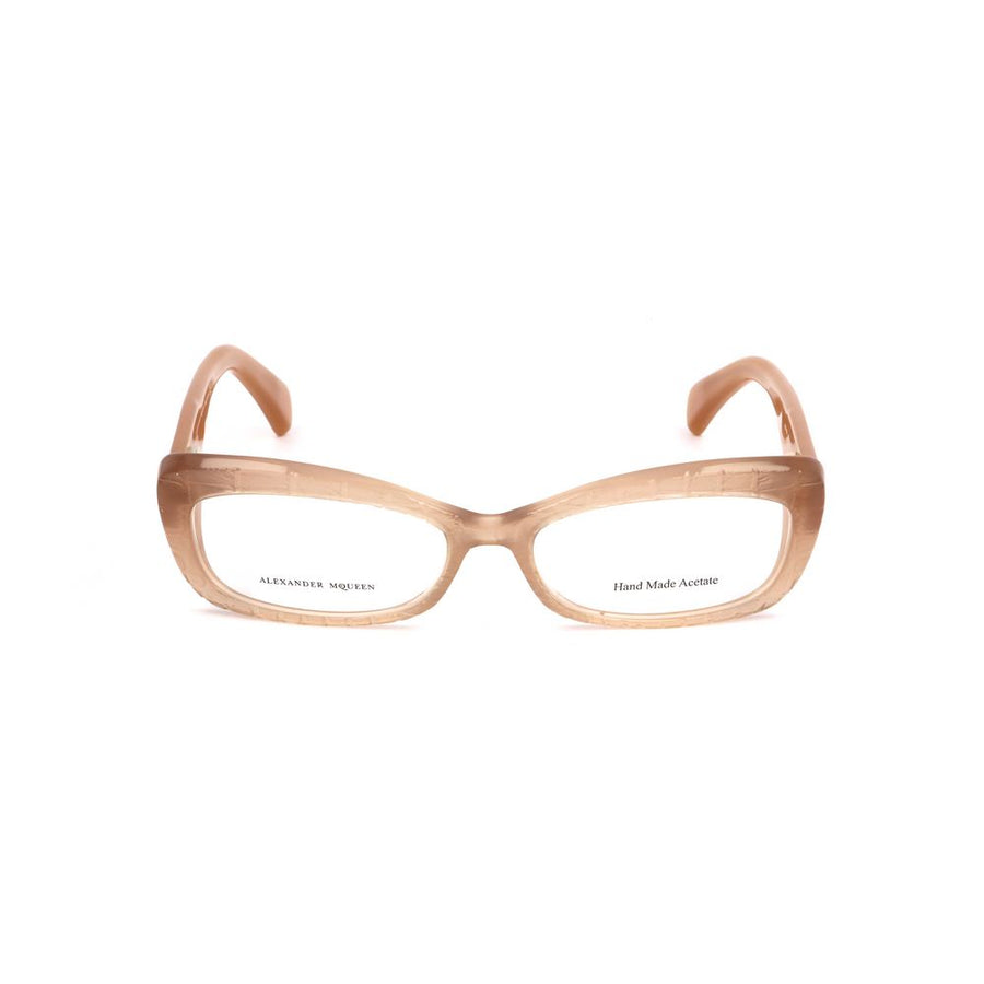 Alexander McQueen AMAMQ4203K6ZAC Acetate eyeglasses in beige
