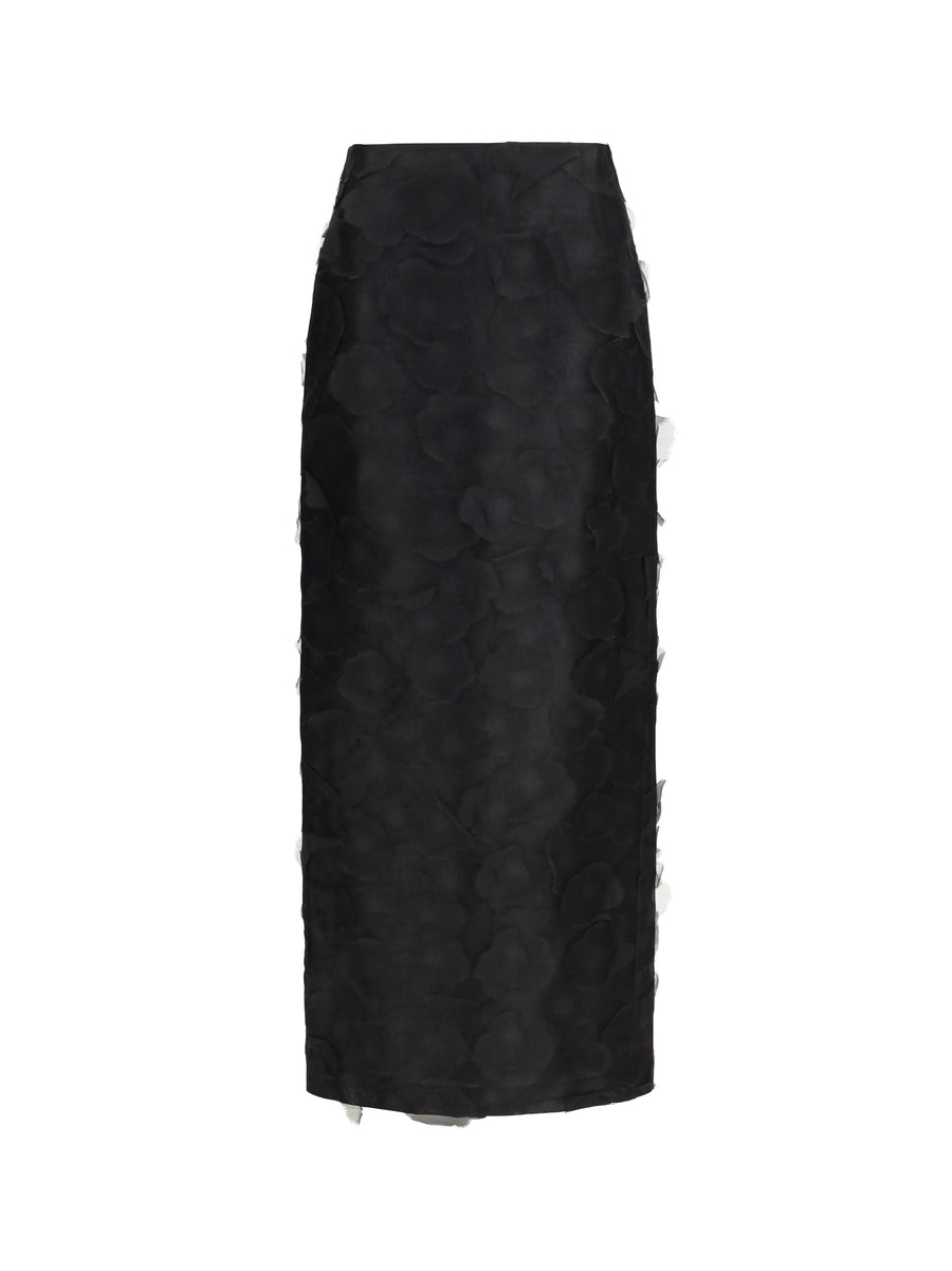 Max Mara 100% Silk skirt in black