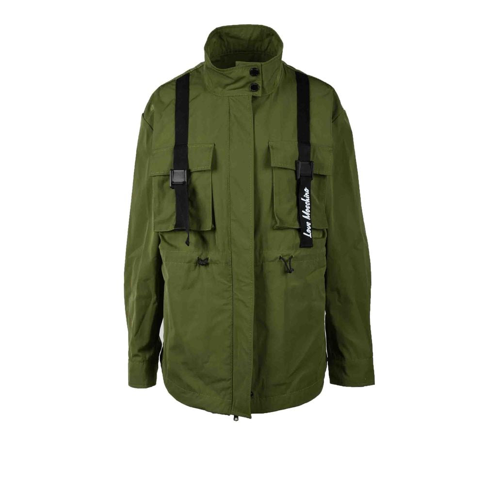 Love Moschino 90% polyester parka in green