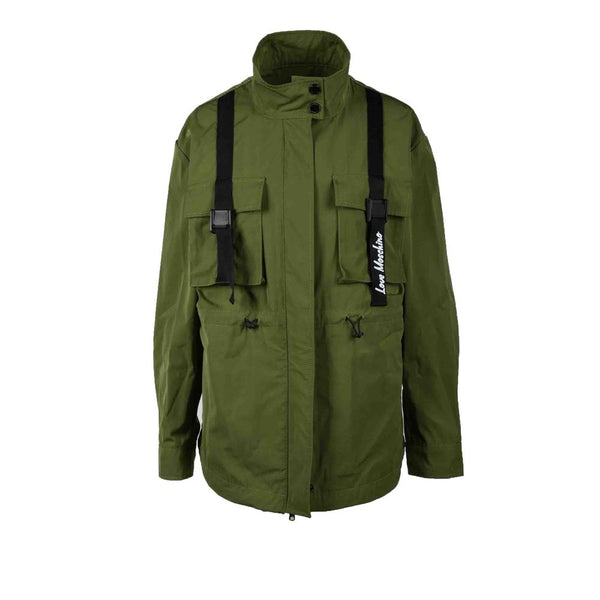 Love Moschino 90% polyester parka in green
