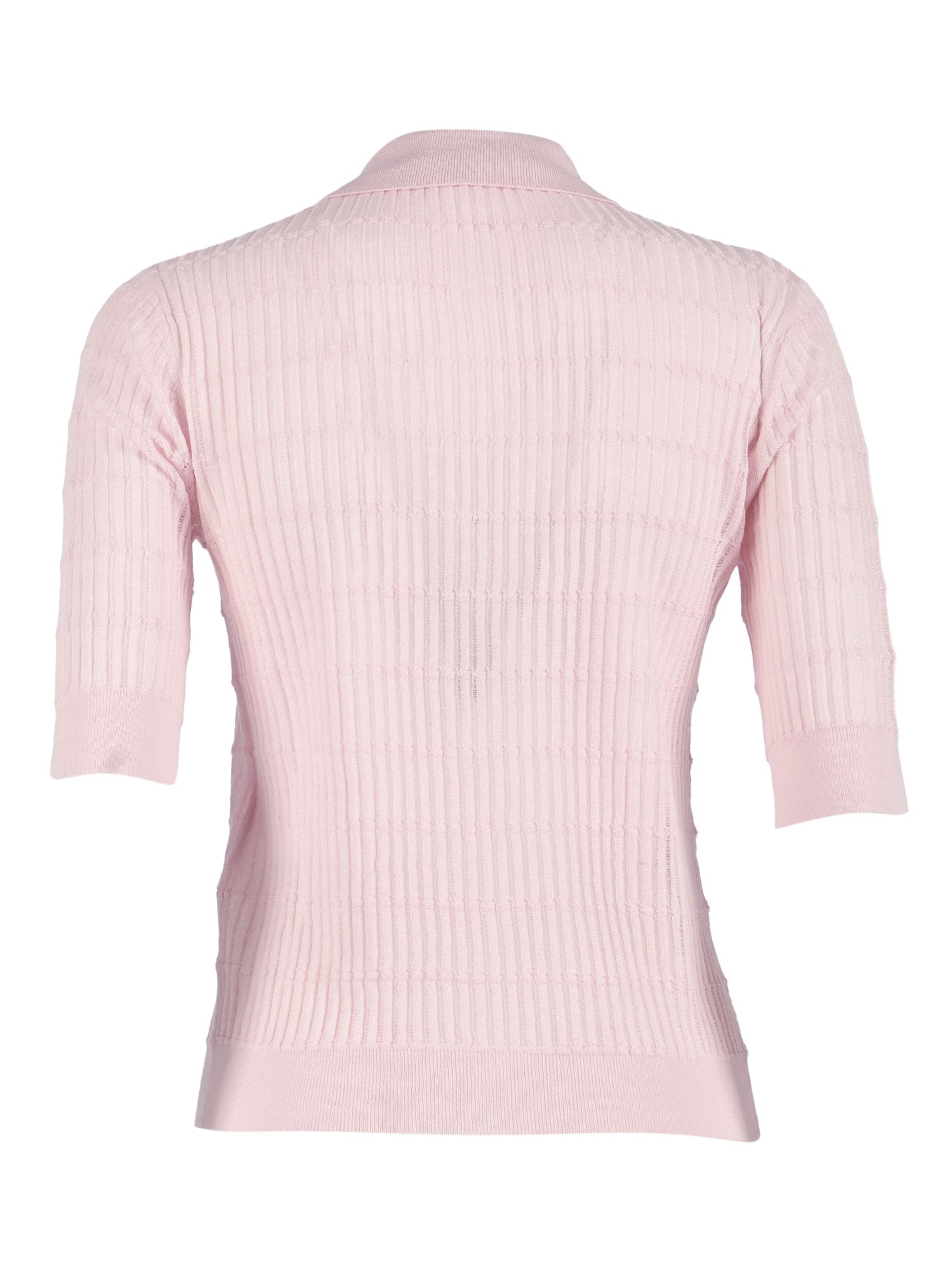 SWEATER Pink Silk Wool Crewneck