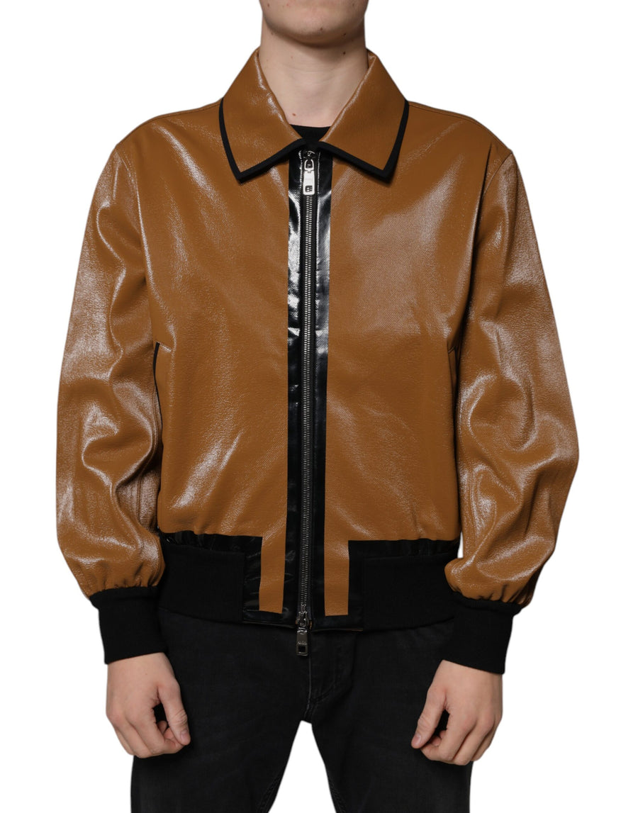 Dolce & Gabbana 100% Leather jacket in brown